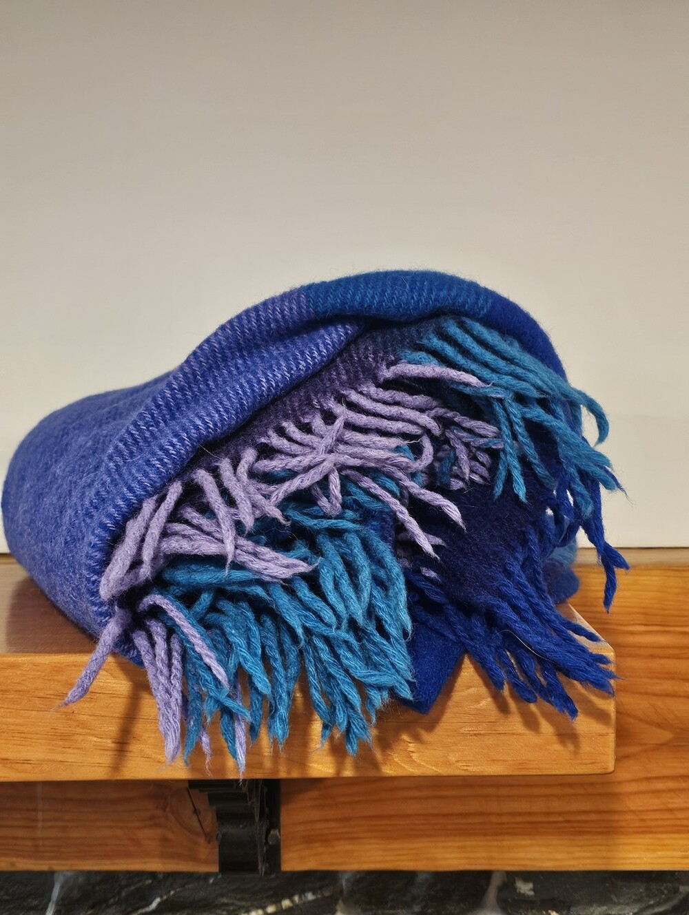 Vintage 1960s Tidstrand Sweden Pure Wool Blanket Throw by Designer Lena Rewell